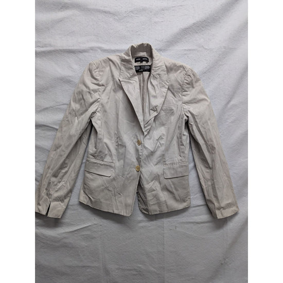 Club Monaco Lightweight Cotton Blend Blazer Soft Beige Fitted Jacket