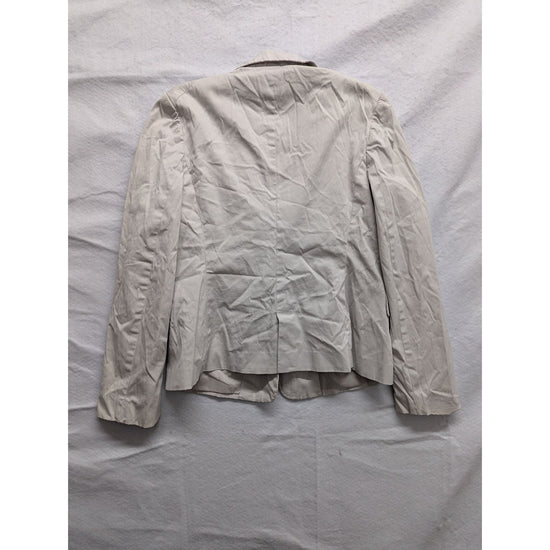 Club Monaco Lightweight Cotton Blend Blazer Soft Beige Fitted Jacket
