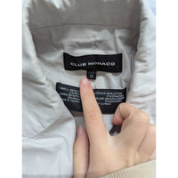 Club Monaco Lightweight Cotton Blend Blazer Soft Beige Fitted Jacket