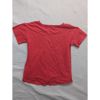 T By Talbots Womens Red Short Sleeve T-Shirt Medium 100% Cotton Lightweight Casu