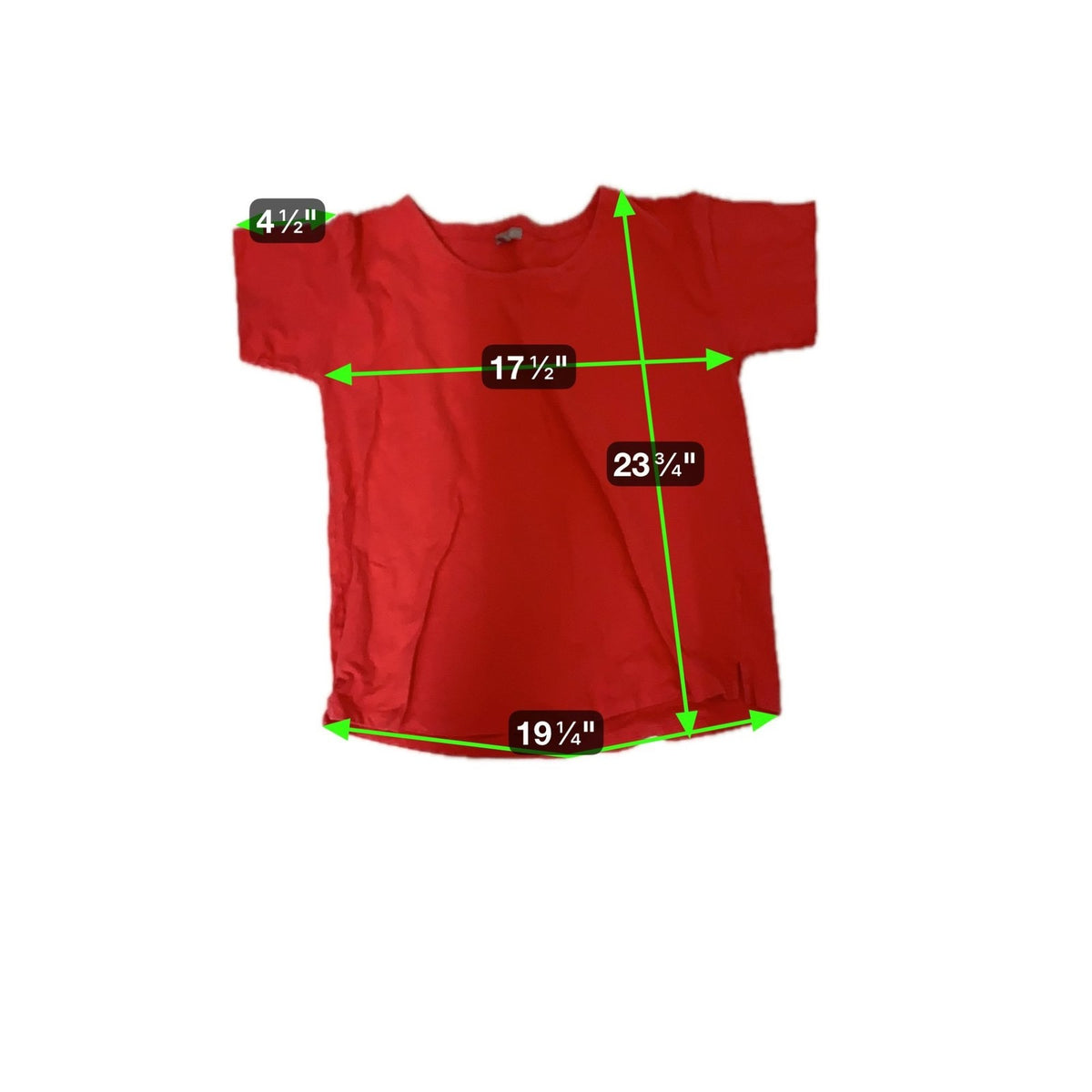 T By Talbots Womens Red Short Sleeve T-Shirt Medium 100% Cotton Lightweight Casu