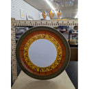 Vernon Kilns Stoneware Galaxy Dinner Plate With Orange & Yellow Pattern