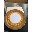 Vernon Kilns Stoneware Galaxy Dinner Plate With Orange & Yellow Pattern