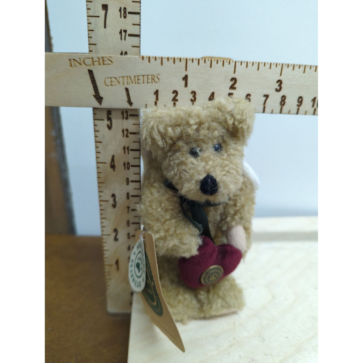 Boyds Archive Collection Ariel Bear Ornament With Heart 1990-1997 Handmade Plush 5 Inches
