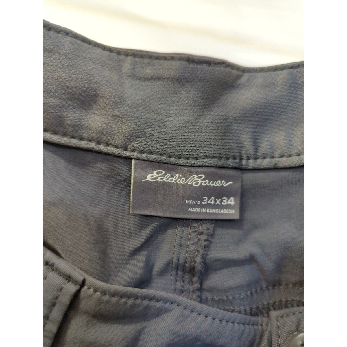 Eddie Bauer Mens Gray Cargo Pants Size 34x34 Lightweight Durable Outdoor Wear