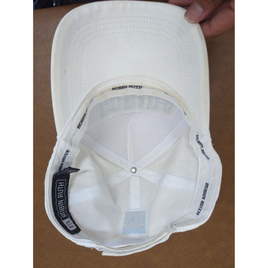 Florida Embroidered White Baseball Cap By Robin Ruth Adjustable Strap 100% Cotton
