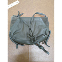 Vince Camuto Army Green Leather Crossbody Bag With Suede Accents & Adjustable Strap