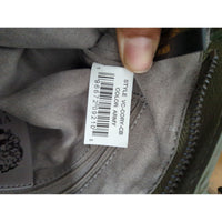 Vince Camuto Army Green Leather Crossbody Bag With Suede Accents & Adjustable Strap