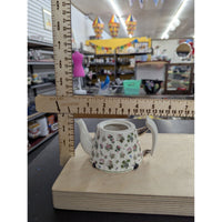 Portmeirion Miniature Floral Teapot Hand Wash Only Made In England Ceramic 3.5" Tall By 6" Wide