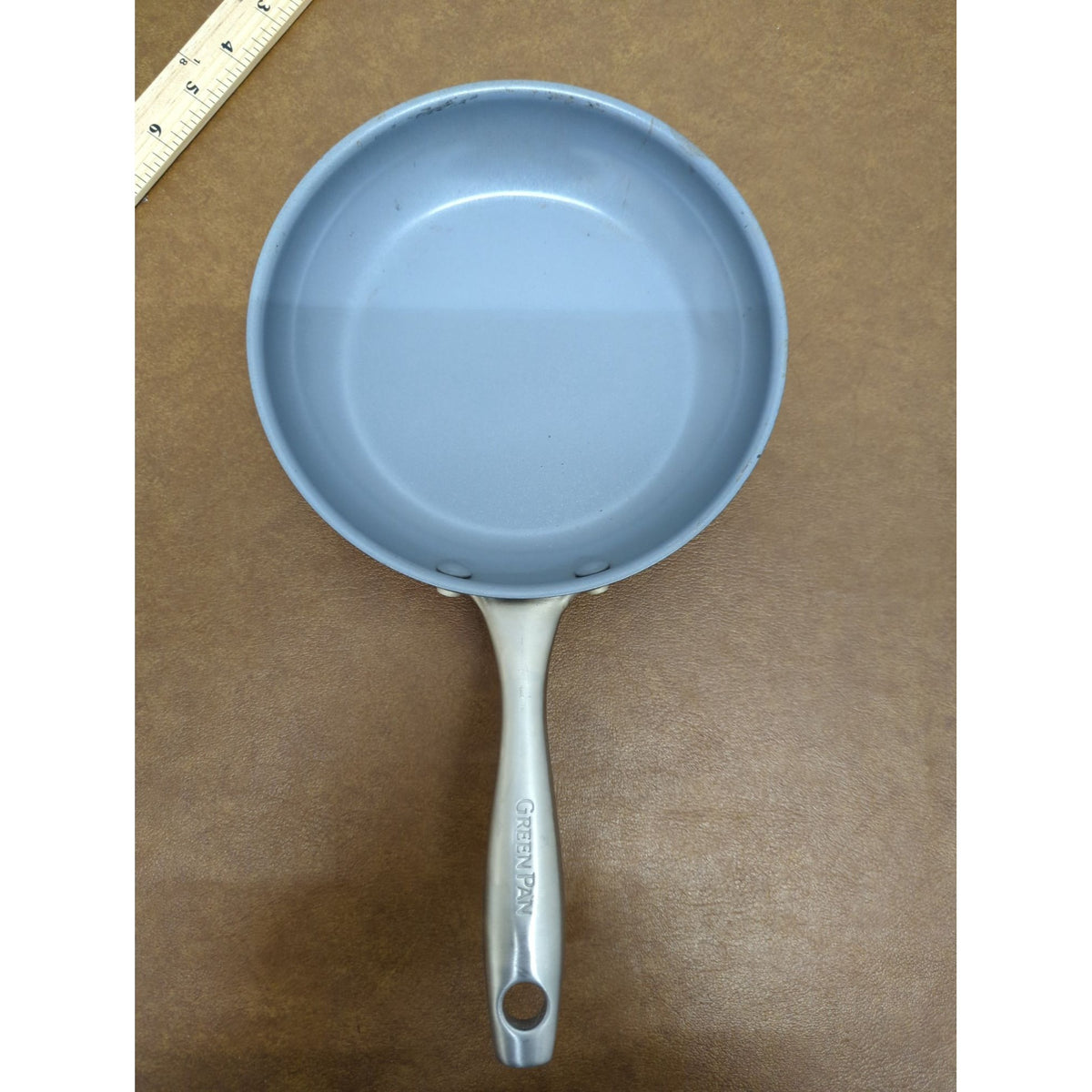 GreenPan Nonstick Saucepan With Stainless Steel Handle 6-Inch Gray