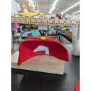 Red Snapback Hat With Embroidered "D" Logo & Yellow Accents Adjustable Fit