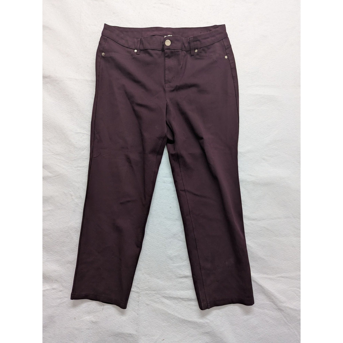 Avenue Womens Burgundy Stretch Pants Size 18 Average