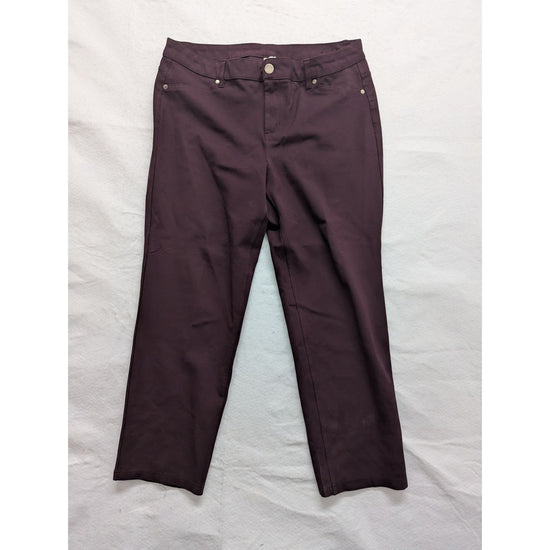 Avenue Womens Burgundy Stretch Pants Size 18 Average