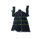 J.Crew Navy Long-Sleeve Button-Up Blouse With Pocket Watch Print