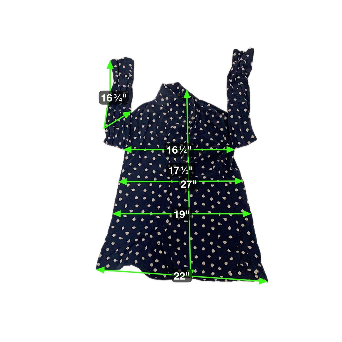 J.Crew Navy Long-Sleeve Button-Up Blouse With Pocket Watch Print