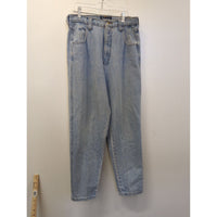 Vintage High-Waisted Light Wash Denim Jeans Size 13 Made In USA