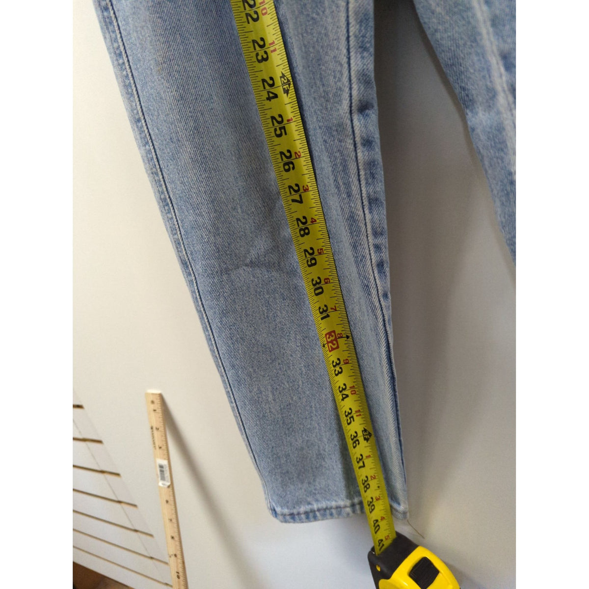 Vintage High-Waisted Light Wash Denim Jeans Size 13 Made In USA