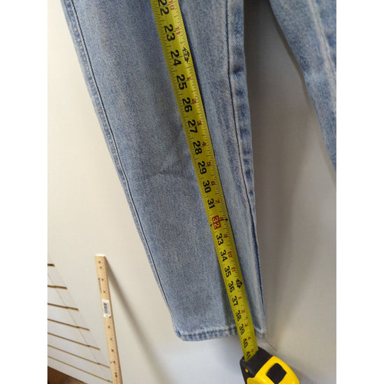 Vintage High-Waisted Light Wash Denim Jeans Size 13 Made In USA