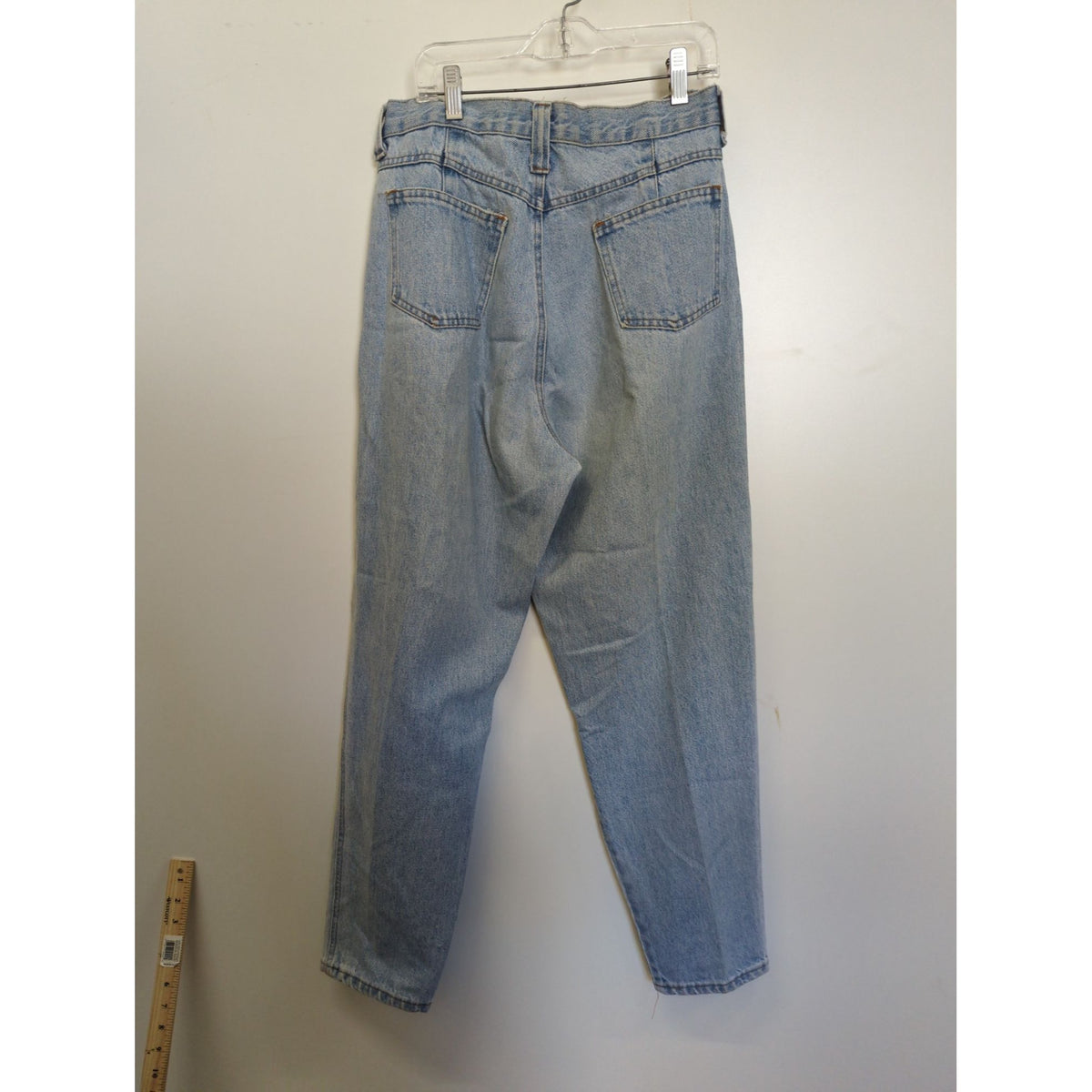 Vintage High-Waisted Light Wash Denim Jeans Size 13 Made In USA