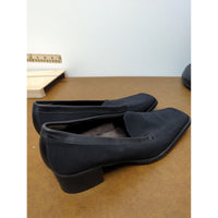 Sesto Meucci Black Slip-On Loafers Womens Size 8M Made In Italy Elegant Style