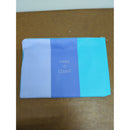 Color-Blocked Zippered Pouch With "Make It Count" Text - Striped Design Spacious Interior