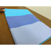 Color-Blocked Zippered Pouch With "Make It Count" Text - Striped Design Spacious Interior