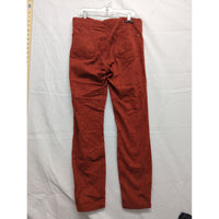 Pilcro & The Letterpress Red Floral-Embossed Straight-Leg Pants Womens Size 29