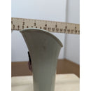 Vintage Ceramic Floral Vase Pair Pale Green Pink Rose Accent