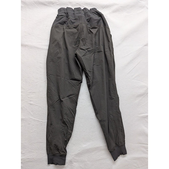 Charcoal Gray Ribbed Athletic Jogger Pants Lightweight Performance Wear