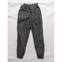 Charcoal Gray Ribbed Athletic Jogger Pants Lightweight Performance Wear