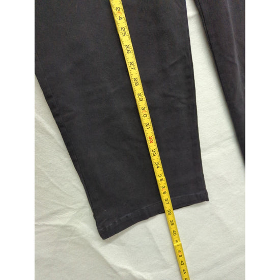 Dockers Mens 32x27 Black Weekend Chino High Straight Ankle Pants WaterLess Stretch