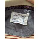 Vintage MC Authentic Brand Mens Polo Shirt XL Striped Brown & Beige 100% Combed