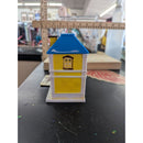 Cobblestone Corners Miniatures Yellow House LED Battery-Operated Model Figurine
