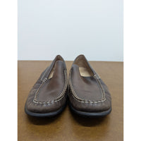 Ecco Mens Brown Leather Loafers Size 43 Casual Slip-On Shoes