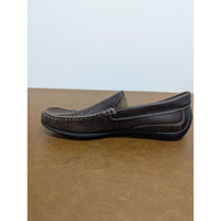 Ecco Mens Brown Leather Loafers Size 43 Casual Slip-On Shoes