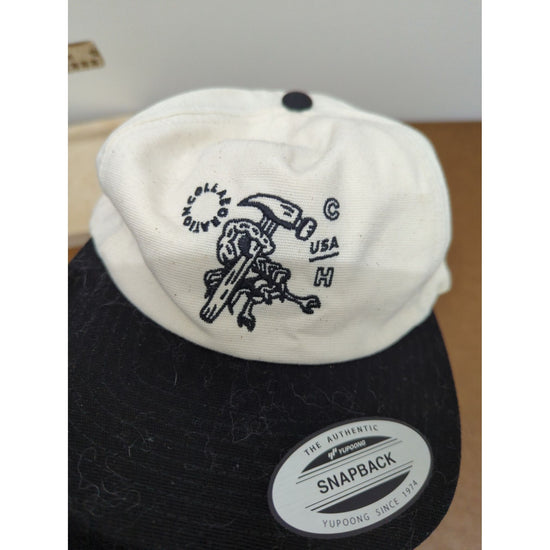 Uncollared Olive Works USA Snapback Hat With Black Brim & Graphic Logo