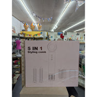 5 In 1 Hot Air Styling Comb With Attachments For Drying Curling Smoothing & Volumizing