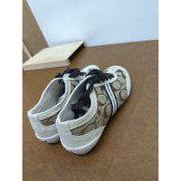 Coach Womens Beyla Sneakers Khaki/Parchment Signature Print Size 6 With Box