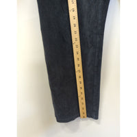 L.L.Bean Womens Medium Corduroy Pants In Dark Gray Elastic Waist Side Pockets Made In El Salvador