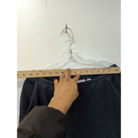 L.L.Bean Womens Medium Corduroy Pants In Dark Gray Elastic Waist Side Pockets Made In El Salvador