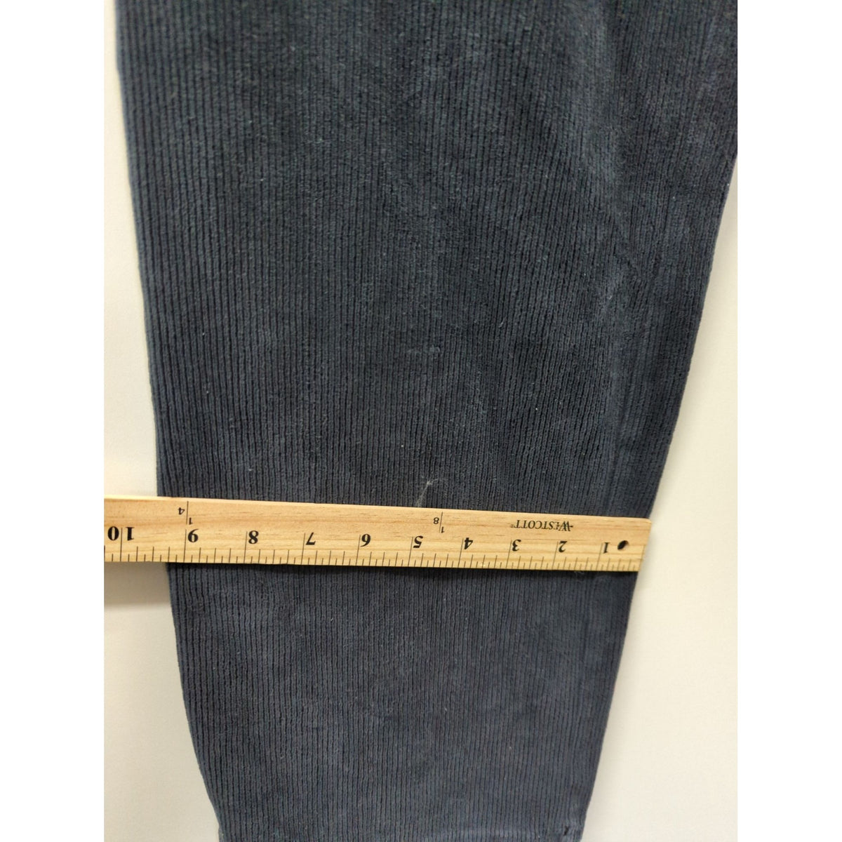 L.L.Bean Womens Medium Corduroy Pants In Dark Gray Elastic Waist Side Pockets Made In El Salvador