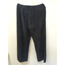 L.L.Bean Womens Medium Corduroy Pants In Dark Gray Elastic Waist Side Pockets Made In El Salvador