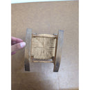 Miniature Wooden Rocking Chair With Woven Seat & Heart Cutout Backrest Rustic Dollhouse Decor 6.5" Tall