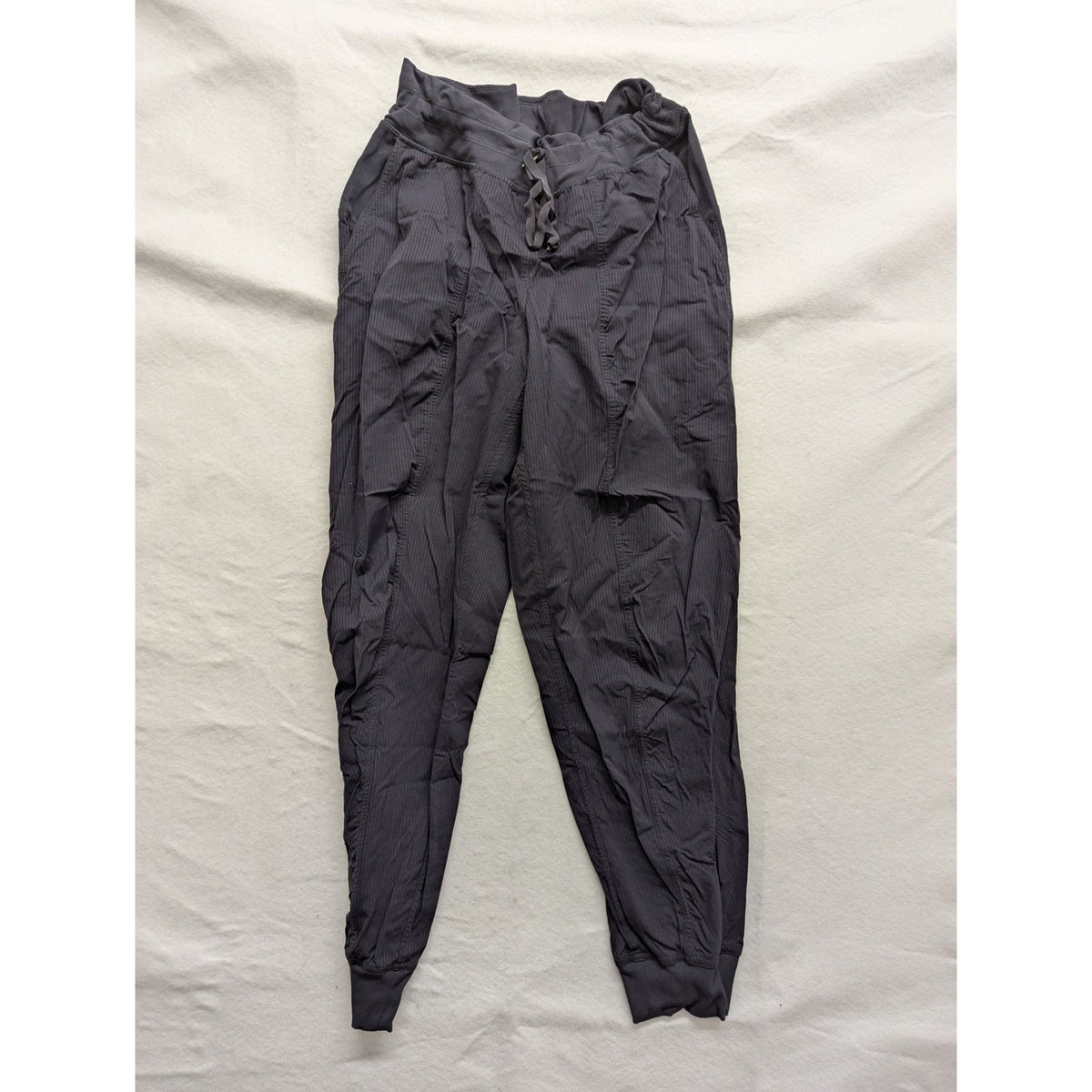 Mens Elastic Waistband Jogger Pants L Black With Pockets