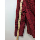 Alfred Dunner Red Quilted Jacket With Black Embroidery Size 10 Lightweight And Stylish Outerwear