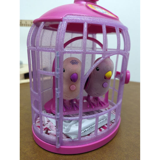 Little Live Pets Bird Cage With 2 Interactive Birds Pink Ages 5+