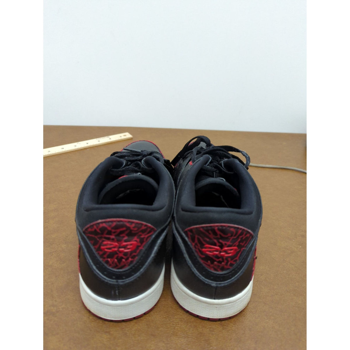 Air Jordan Low Sneakers Black/Red Mens Size 11 Retro Style Nike Sole