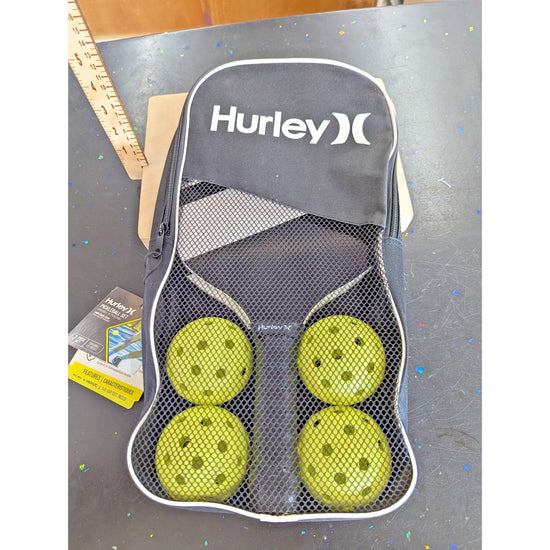 Hurley Pickleball Set With 2 Paddles 4 Balls & Carry Case Durable For Outdoor Fu