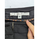 Trina Turk Black Womens Slim-Fit Trousers Size 6