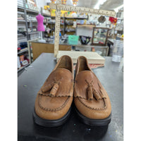 Bass Marietta II Tan Leather Tassel Loafers Mens Size 7M Made In Brazil